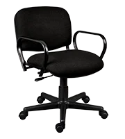 Silla Iso Secretarial Tapiz Negro CB (MM)